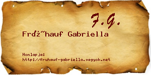 Frühauf Gabriella névjegykártya